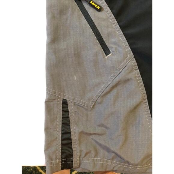 Santic padded nylon biking cycle shorts grey black men's size large - Picture 4 of 4